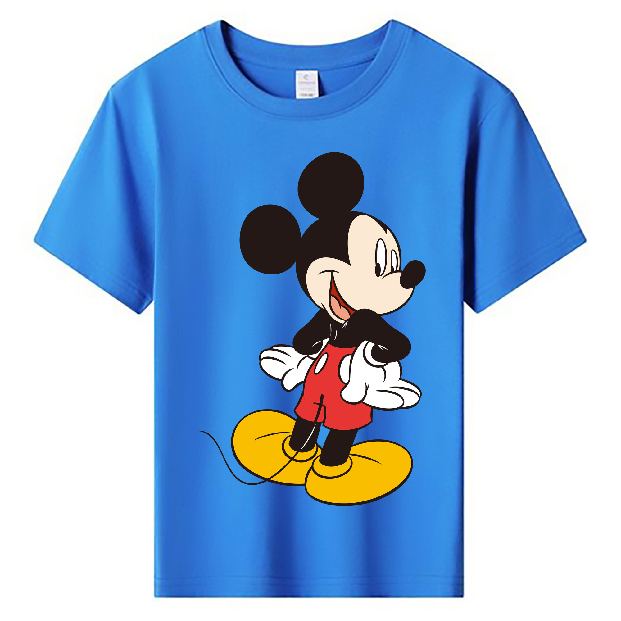 ミッキーマウス Mickey Mouse 綿100％キッズTシャツ（フロントプリント）